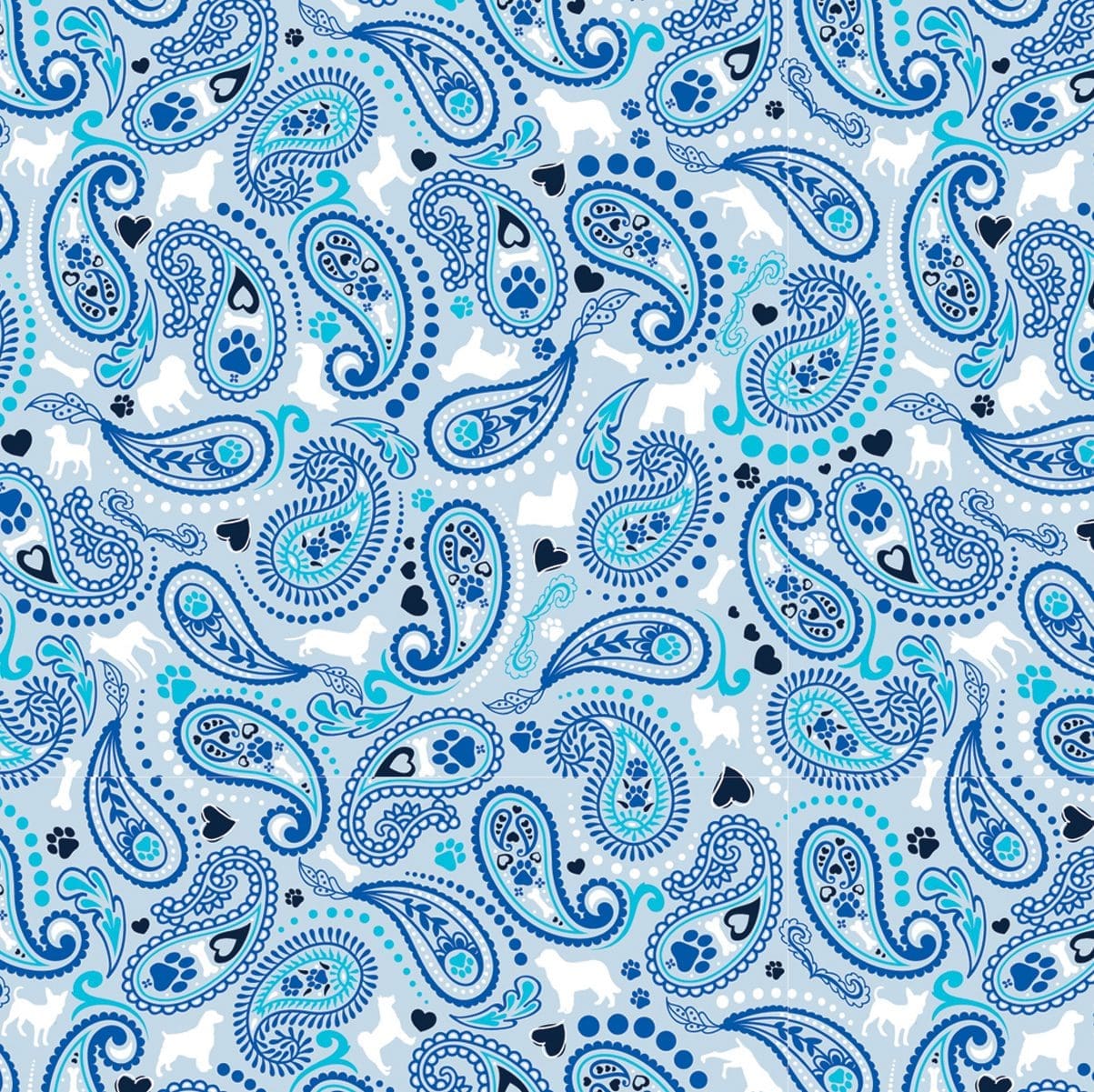 Dog Paisley Blue