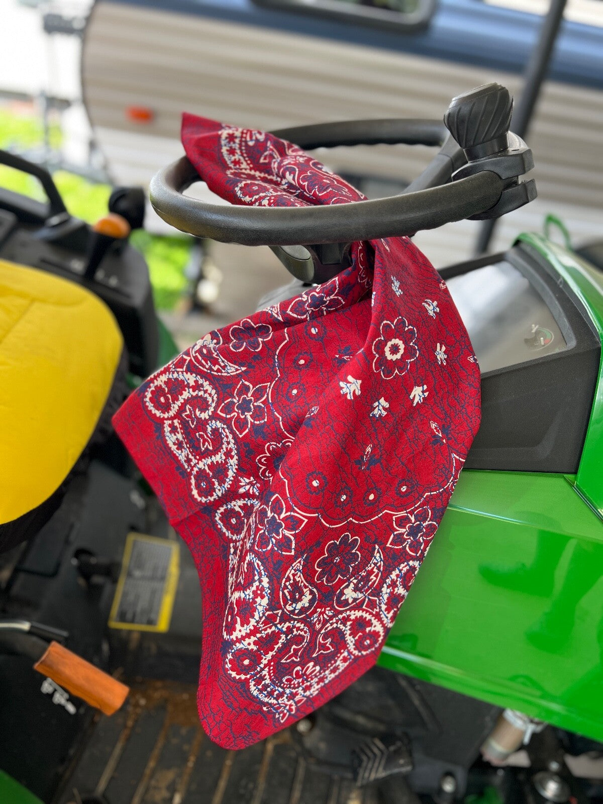 Red/Indigo Rustic 27" Bandanna, Made in USA, Hav-A-Hank