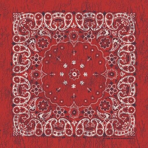 Red/Indigo Rustic 27" Bandanna, Made in USA, Hav-A-Hank