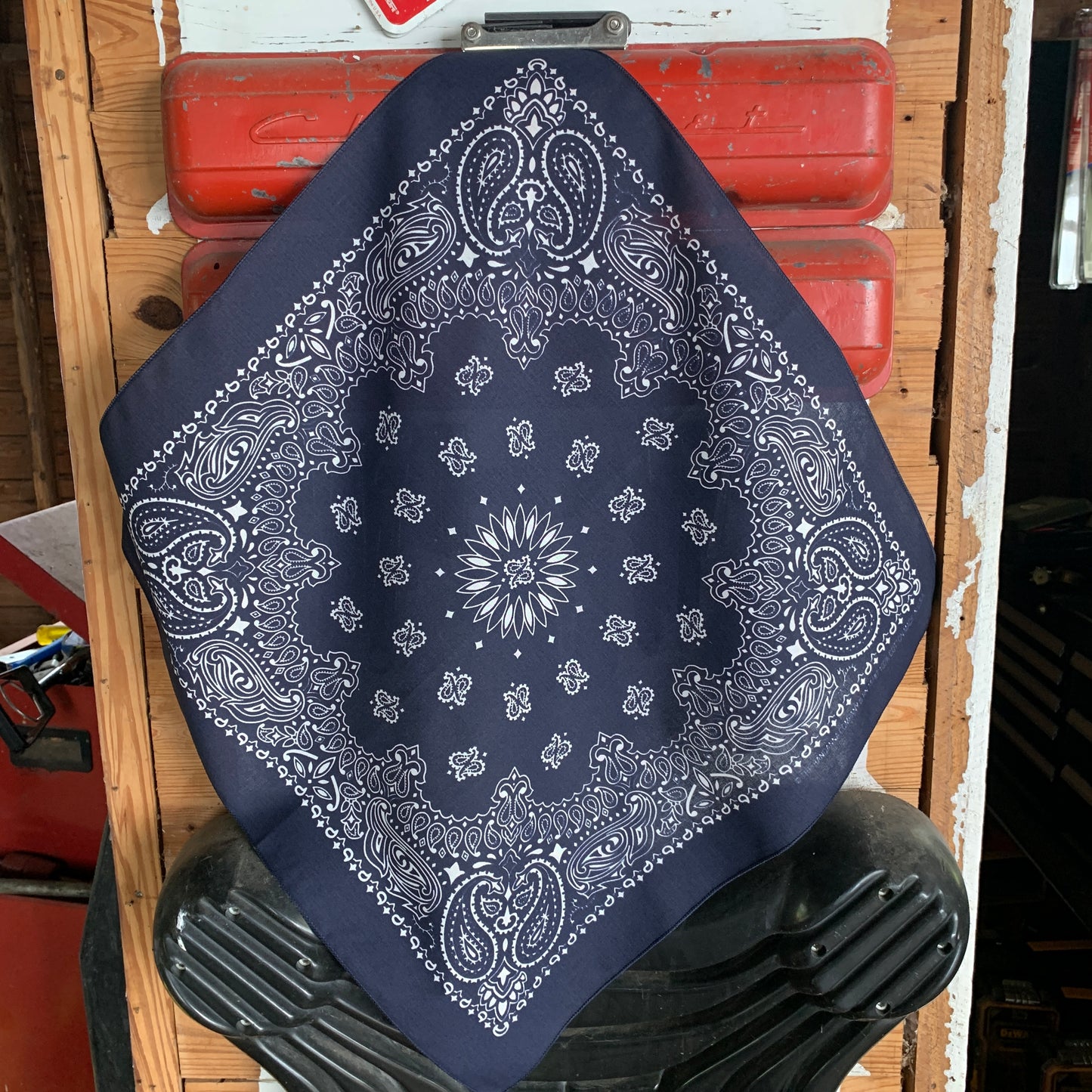 Navy Paisley