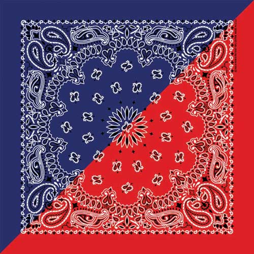 Blue/Red Split Single Side Print