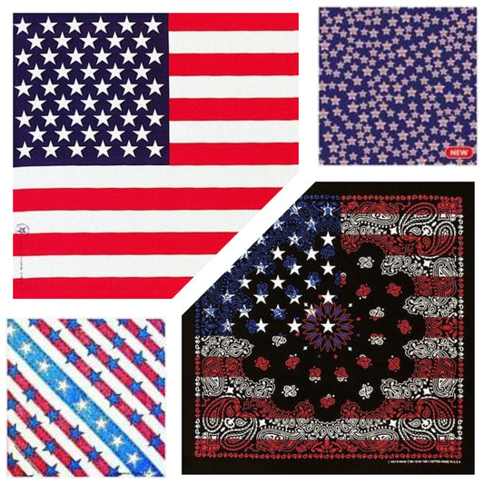 Patriotic Bundle #2-4 Pack of Bandannas