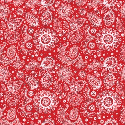 Prim Red Red Prim Single Side Print – Mr Bandanna