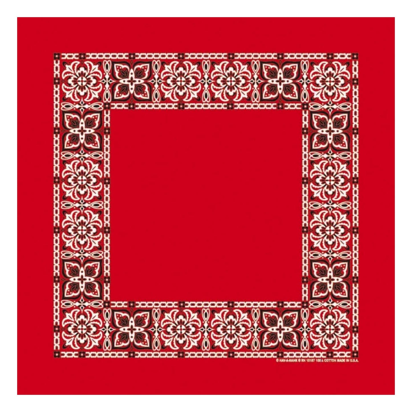 Red Open Center Paisley