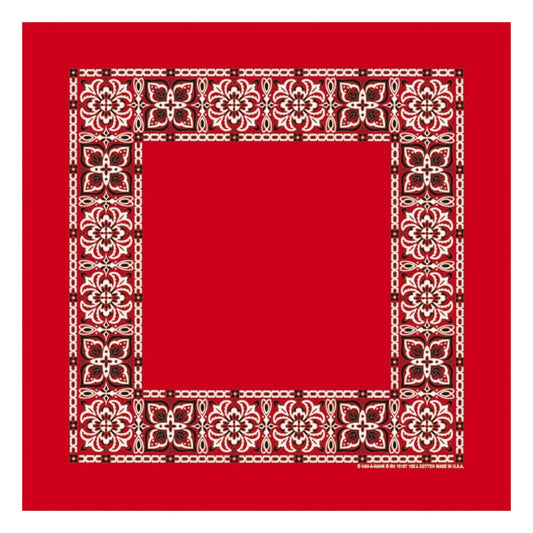 Red Open Center Paisley