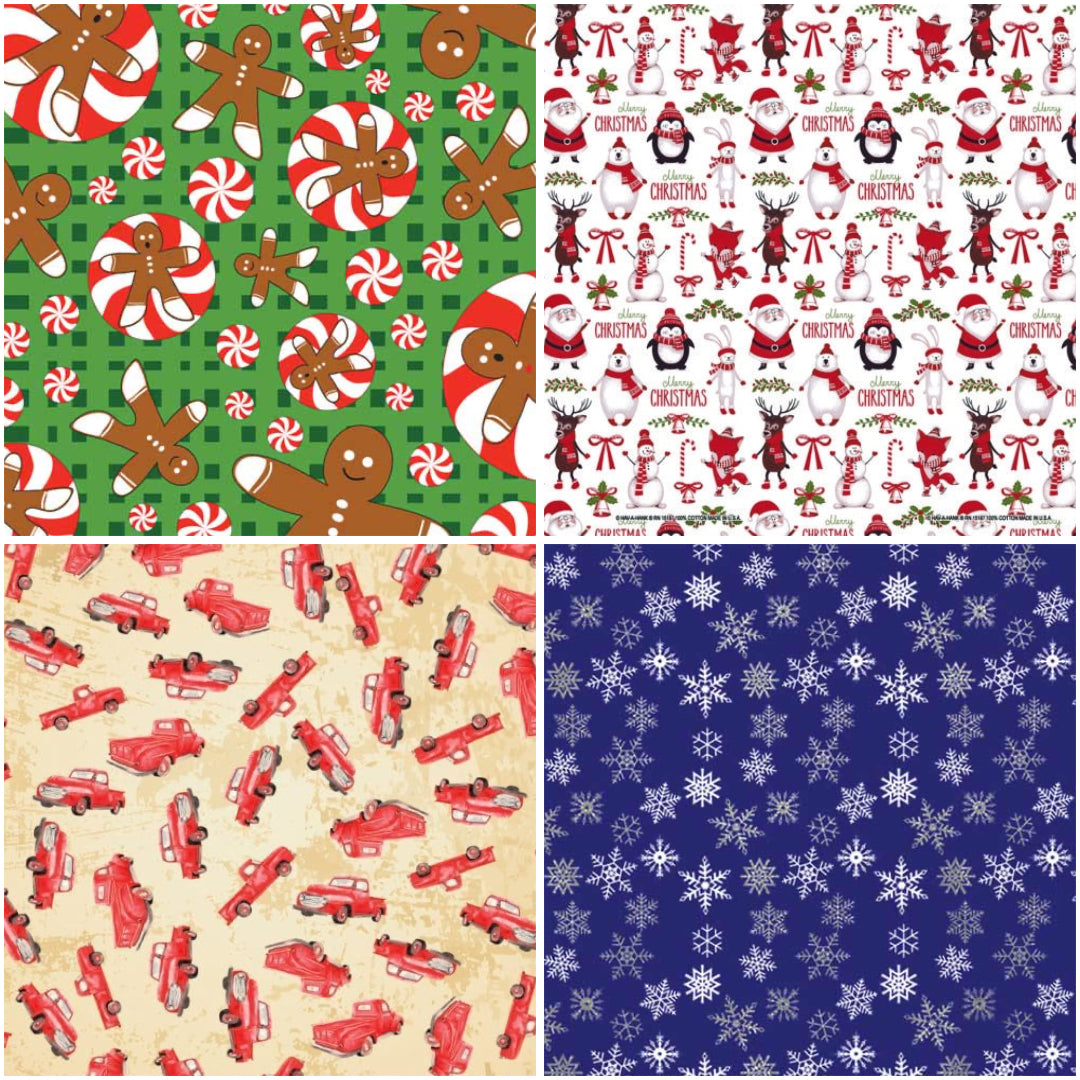 Winter 4 Pack Bundle of Bandannas